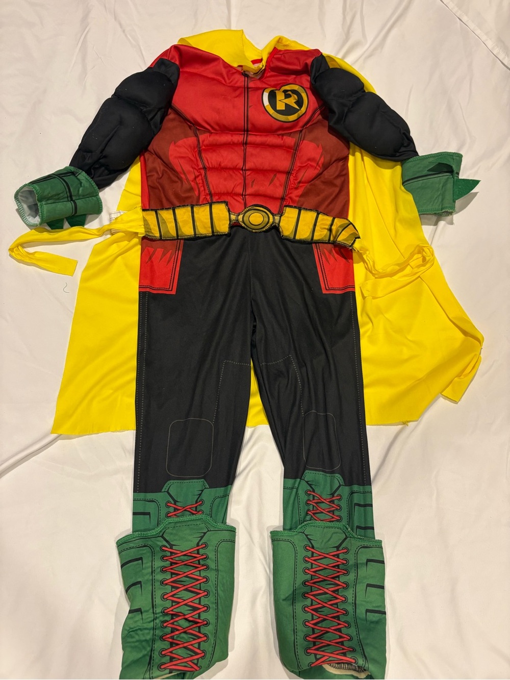 Kids Robin Superhero Costume with Yellow Cape